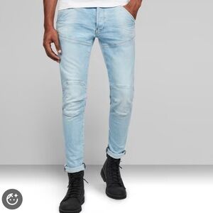 G-Star Raw Light Blue 5620 3D Slim Jeans Size 38x32